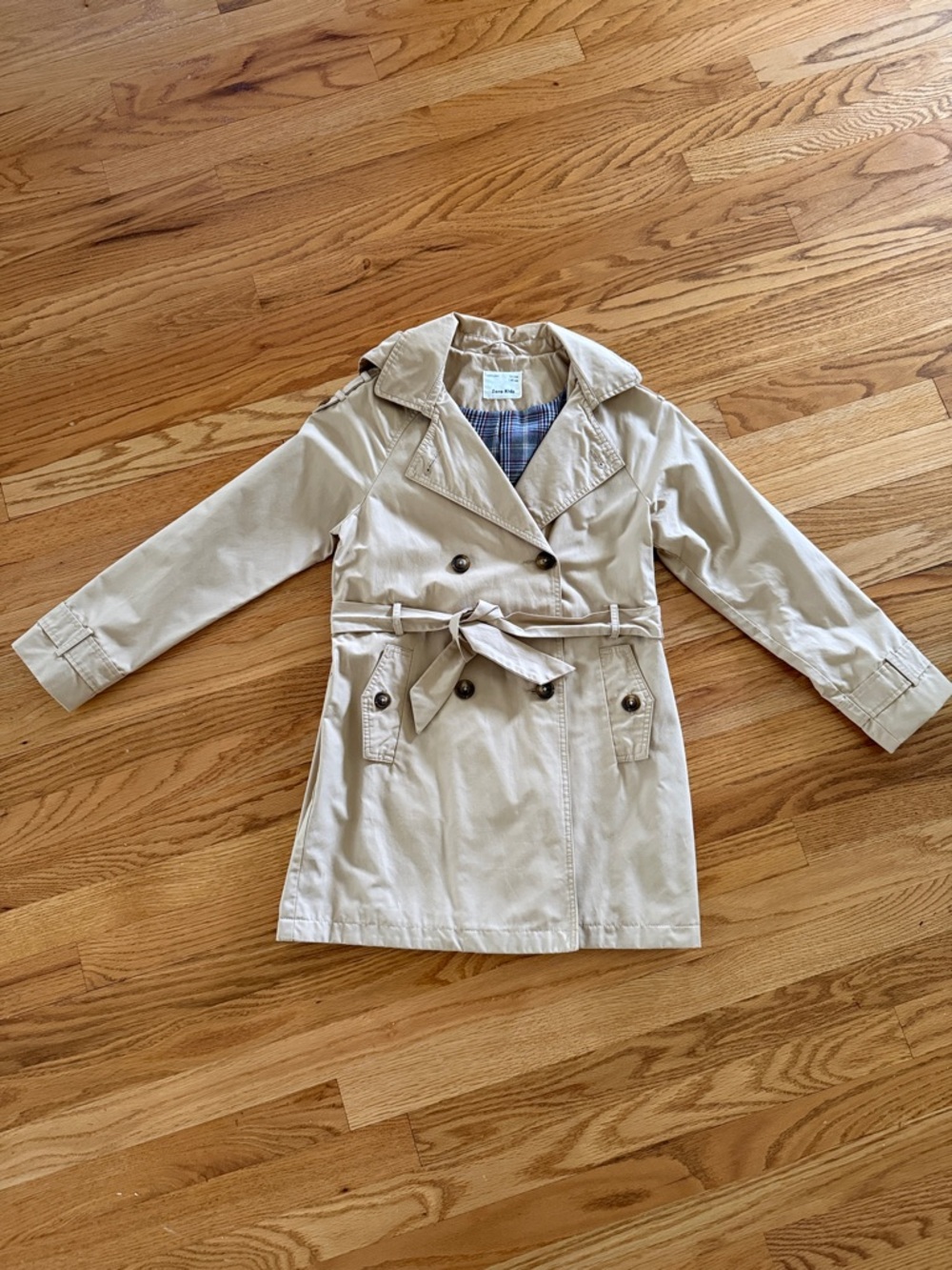 Zara Kids Double-Breasted Trench Coat
